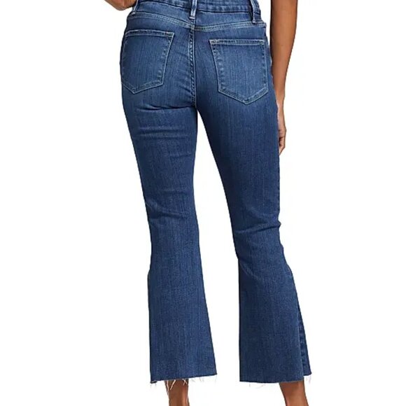 NEW FRAME Le Cropped Mini Bootcut Jeans With Raw Cuffs in Lupine women 725 5m3 - Picture 4 of 8